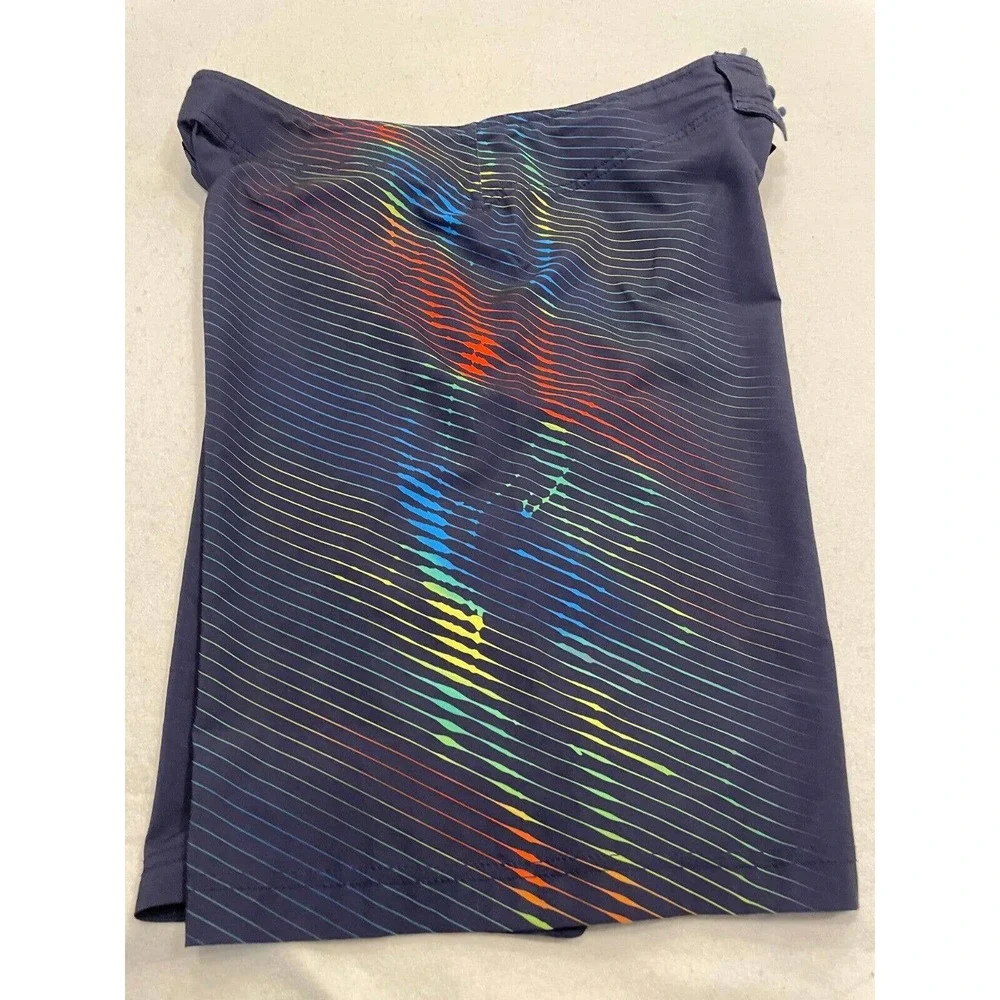 Speedo Size 36 Mens Interference Glow Board Shorts Swim Trunks Cargo Pocket Blue